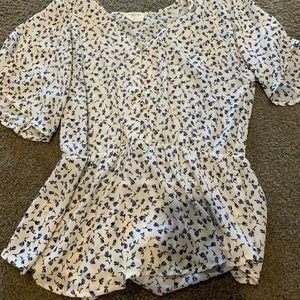 Work blouse, has buttons, size medium